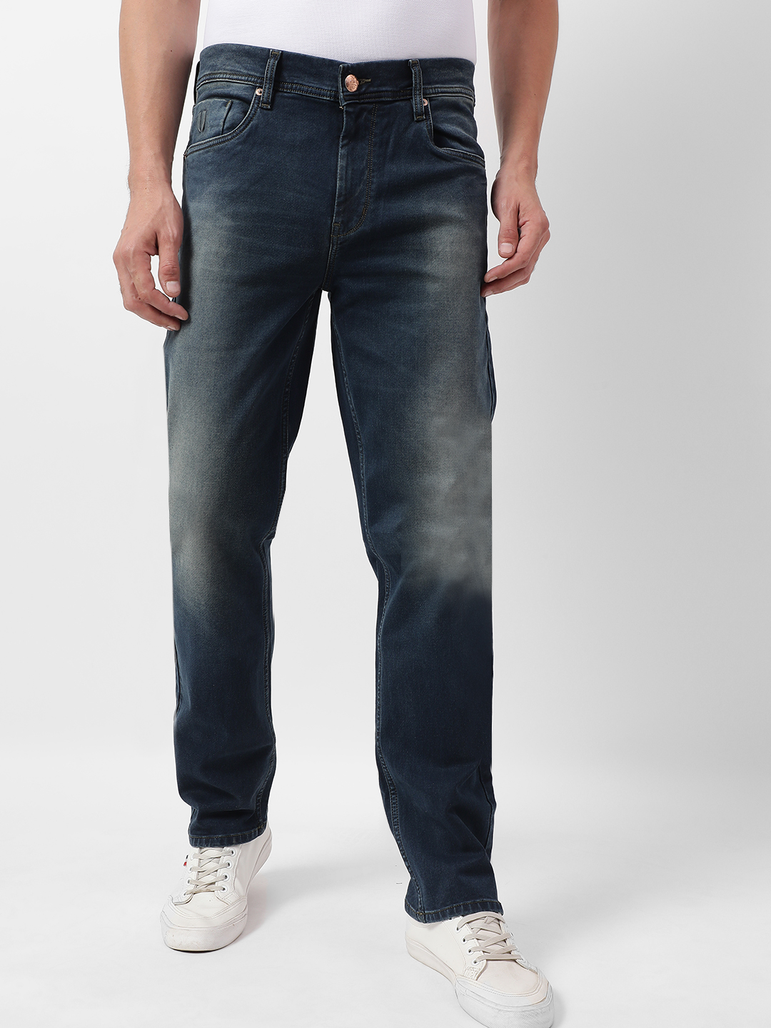 Numero Uno Men Solid Blue Jeans